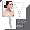 5 Sets 5 Styles Crystal Rhinestone Teardrop Dangle Stud Earrings & Pendant Lariat Necklace SJEW-AN0001-42-6