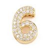 Brass Micro Pave Cubic Zirconia Pendants KK-B167-22G-6-1