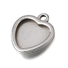304 Stainless Steel Pendant Cabochon Settings STAS-F365-01A-P-2
