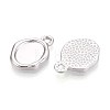 304 Stainless Steel Pendant Cabochon Settings STAS-T067-11P-2