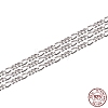 Anti-Tarnish Rhodium Plated 925 Sterling Silver Figaro Chain STER-WH0011-03P-2