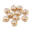 201 Stainless Steel Rhinestone Charms STAS-Z009-03A-04G-2