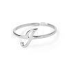 Adjustable 201 Stainless Steel Letter Open Cuff Rings for Women FS-WG61269-35-1