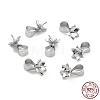 Anti-Tarnish Rhodium Plated 925 Sterling Silver Peg Bails STER-Z001-020P-4