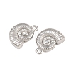 304 Stainless Steel with Crystal Rhinestone Charms RB-CBABFDA-11B-P-2