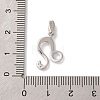 925 Sterling Silver Micro Pave Clear Cubic Zirconia Pendants STER-H117-01P-05-3