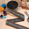 16.5M Ethnic Style Polyester Jacquard Stripe Ribbons SRIB-WH0011-155A-5