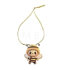 Cute Bees Acrylic Pendant Decoration HJEW-G026-01B-2