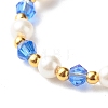 Imitate Austrian Crystal Bicone Glass Beaded Finger Rings RJEW-TA00003-04-3