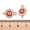 304 Stainless Steel Crystal Rhinestone Connector Charms STAS-G398-24G-03-3