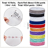 1 Group 10 Colors Round Polyester Elastic Cord EC-SC0001-01-2