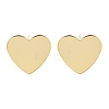 Brass Stud Earrings Findings EJEW-B063-06G-1