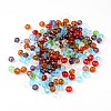 Faceted Rondelle Transparent Glass Beads GLAA-R152-4mm-M1-3