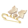 Butterfly & Flower Charm Alloy Enamel Brooches for Women JEWB-BR00144-05-4