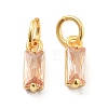 Brass Micro Pave Cubic Zirconia Charms ZIRC-F111-03G-11-1