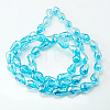 Electroplate Glass Beads Strands EGLA-D015-15x10mm-M-3