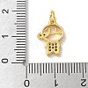 Brass Micro Pave Cubic Zirconia Pendants KK-P292-21D-G-3