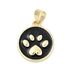 Brass Enamel Pendants KK-G522-45G-01-1