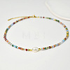 Natural Freshwater Pearl & Glass Beaded Necklaces for Women AC5368-4-1