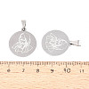 201 Stainless Steel Pendants STAS-T073-34P-3