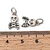 925 Sterling Silver Halloween Skull Charms STER-K188-10AS-3