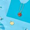 2Pcs 925 Sterling Silver Flat Round Pendant Cabochon Settings STER-PH0005-10G-4
