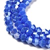 Opaque Solid Color Electroplate Glass Beads Strands LS-GLAA-F029-P4mm-A11-3