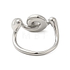 304 Stainless Steel Cuff Rings for Women RJEW-U013-09P-3