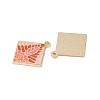 Rack Plating Alloy Enamel Pendants FIND-I038-04E-2