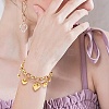 Titanium Steel Heart Charm Bracelets for Women BJEW-BB69676-I-7