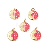 Rack Plating Brass Enamel Pendants KK-H431-29G-4