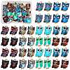 40Pcs 10 Colors Printed Alloy Pendants FIND-SZ0003-40-1