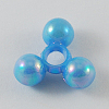 Opaque Plastic Tri Beads for Christmas Ornaments Making SACR-R609-M-2