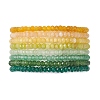 7Pcs Dyed Natural Malaysia Jade Rondelle Beads Stretch Bracelets for Women BJEW-JB13044-3