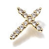 Brass Micro Pave Clear Cubic Zirconia Pendants CU-CBA9883-05C-G-2