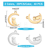 40Pcs 2 Colors  304 Stainless Steel Charms STAS-DC0006-62-5