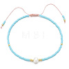 Adjustable Glass Seed Bead Braided Bead Bracelets for Women VT9382-16-1