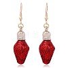 Christmas Theme Alloy Plastic Dangle Earrings FS-WG6FBD6-22-1
