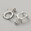 925 Sterling Silver Pendant Cabochon Settings DIY-WH0888-405P-2