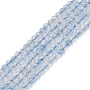 Grade A Natural Aquamarine Beads Strands G-E411-19F-2mm-1