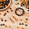 300Pcs 3 Colors Dyed Natural Wood Beads WOOD-SP0001-90-4