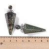 Natural & Synthetic Mixed Gemstone Faceted Cone Openable Perfume Bottle Big Pendants G-L524-18P-5