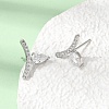 Brass Micro Pave Cubic Zirconia Stud Earrings EJEW-G471-14P-01-2