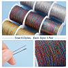   9 Rolls 9 Styles Polyester Thread OCOR-PH0002-09-4