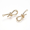 Brass Stud Earring Findings X-KK-L198-010LG-2