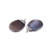 Electroplate Natural Grey Agate Big Pendants G-Q606-53P-2
