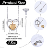 1Pc 304 Stainless Steel Heart Pendant Urn Ashes Necklaces NJEW-CN0001-19GP-2