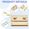 Zinc Alloy Twist Bag Lock Purse Catch Clasps PURS-WH20003-001G-5
