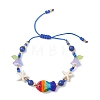Glass Braided Beaded Bracelets BJEW-MZ00301-02-2