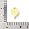 Natural Mixed Gemstone Chip 304 Stainless Steel Heart Connector Charms KK-P300-31G-4